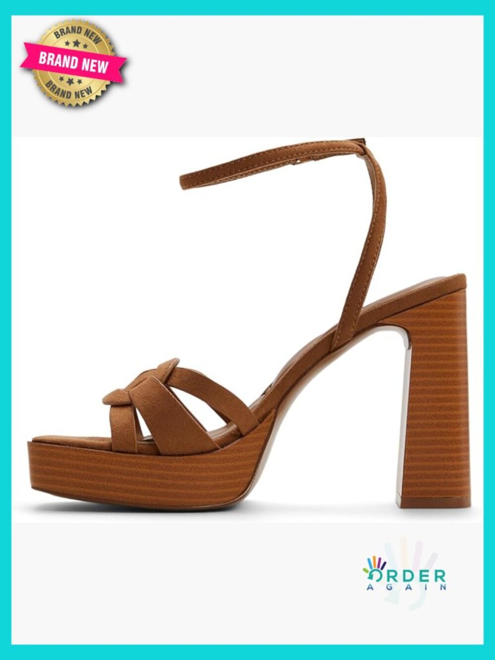 Block Heel Sandals Square Toe Ankle Strap Platform Chunky Heels Casual Chic